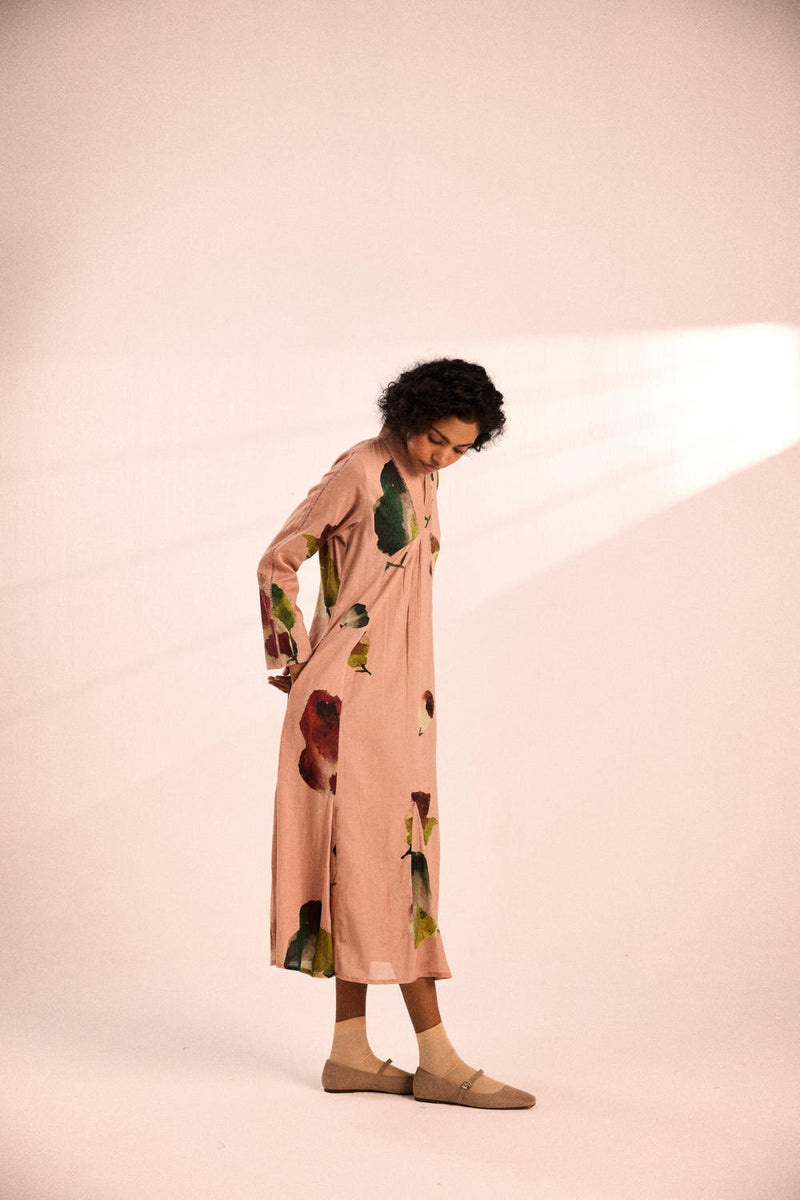 Pastel dreams Dress by Khara Kapas in pink for women in Singapore