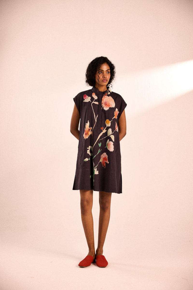 Gabriel dress by Khara Kapas in black for women in Singapore