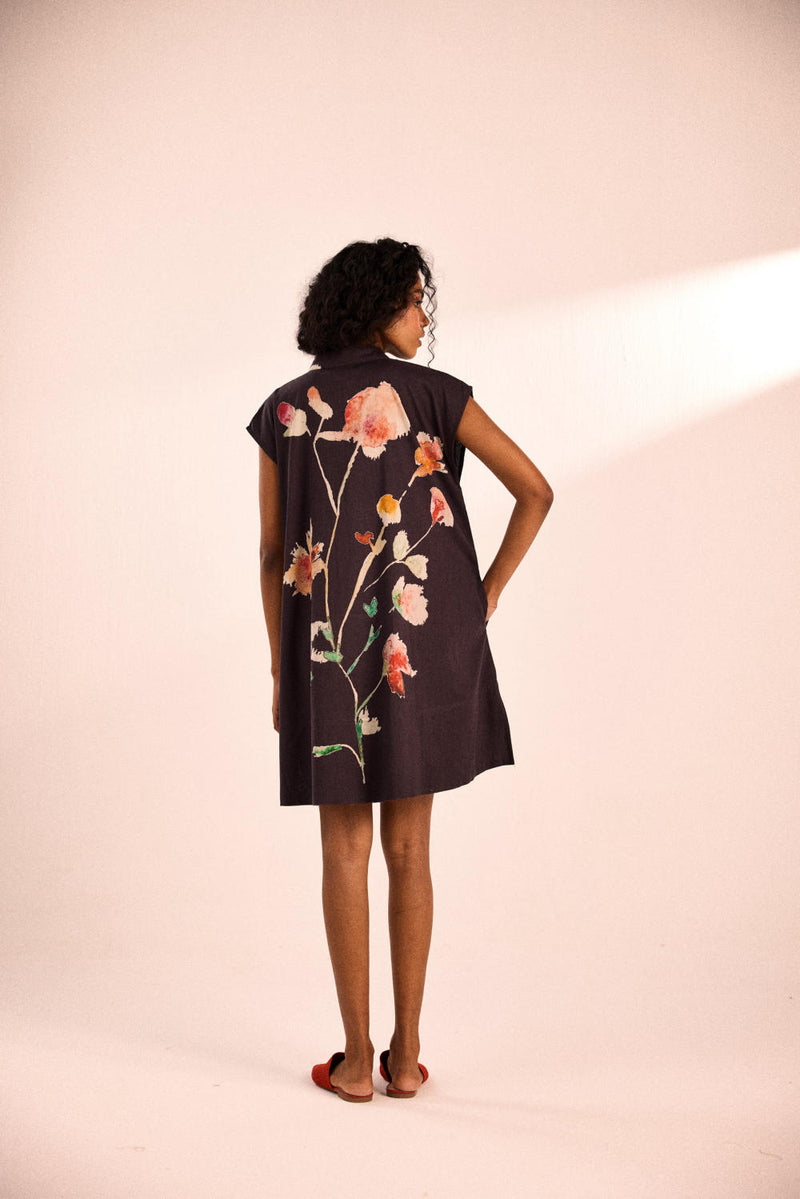 Gabriel dress by Khara Kapas in black for women in Singapore