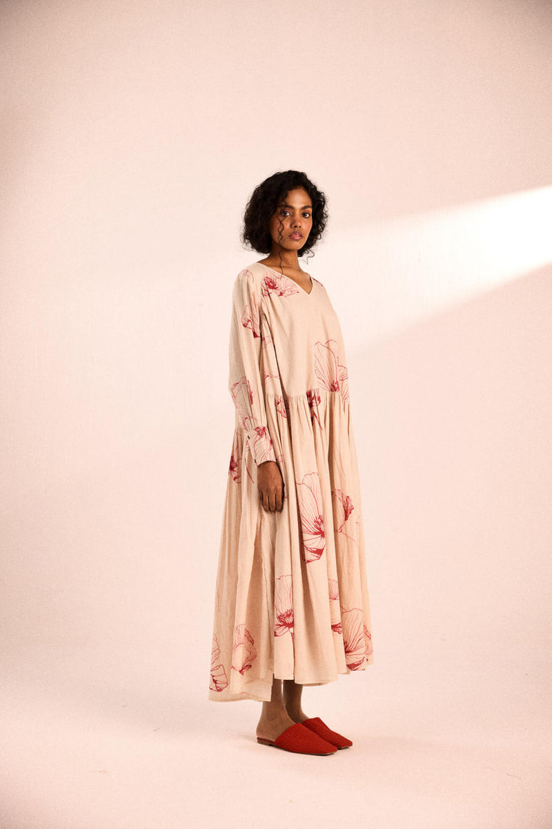 Floral sway dress by Khara Kapas for women in Singapore
