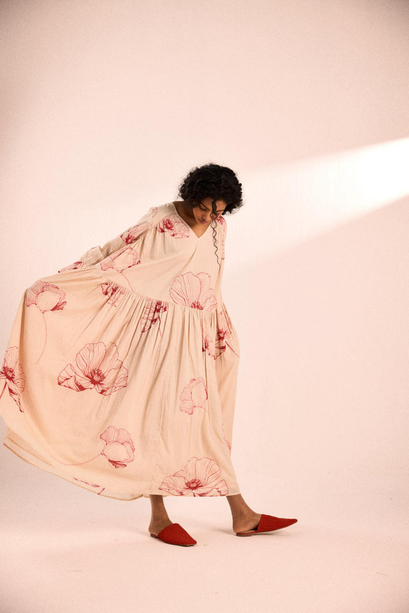 Floral sway dress by Khara Kapas for women in Singapore