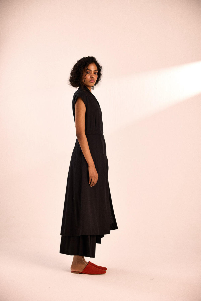 Ink bloom co-ord set by Khara Kapas in black for women in Singapore