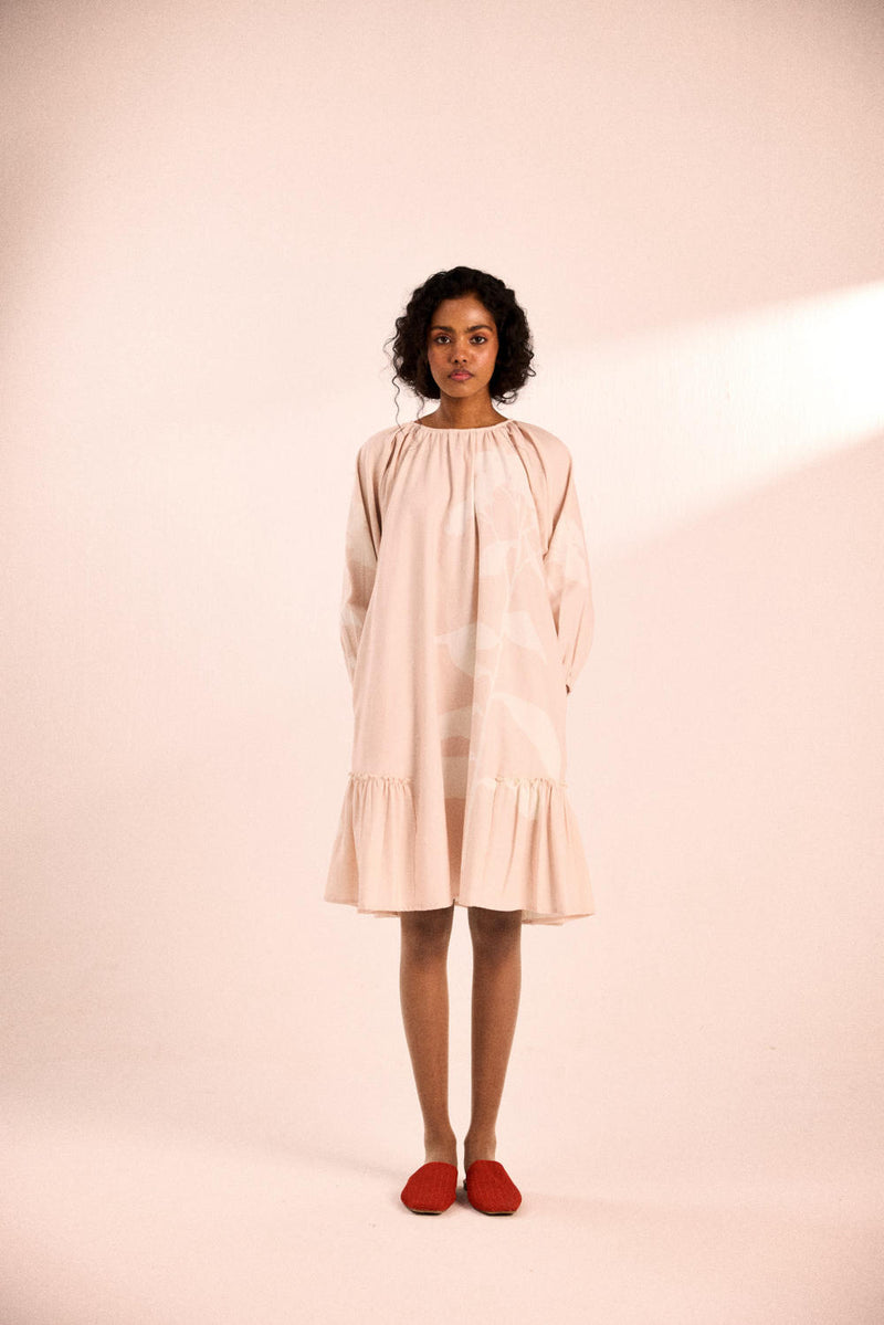 Spring sigh dress twill by Khara Kapas in pink for women in Singapore