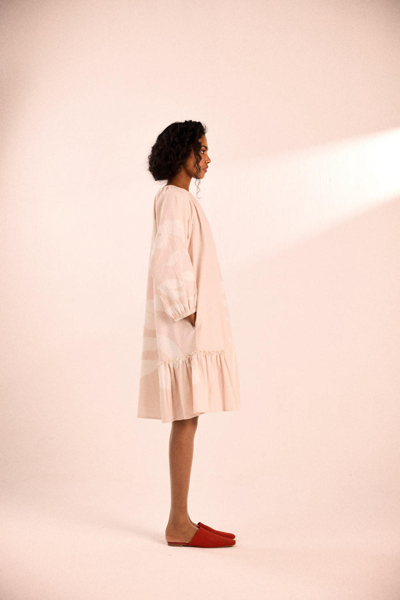 Spring sigh dress twill by Khara Kapas in pink for women in Singapore