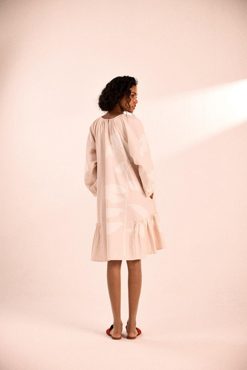 Spring sigh dress twill by Khara Kapas in pink for women in Singapore