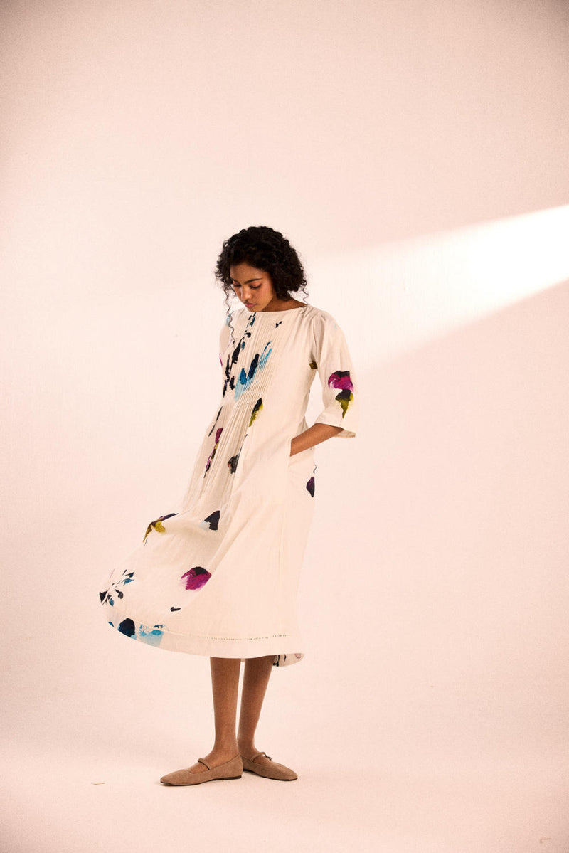 Alabaster dress by Khara Kapas in white for women in Singapore