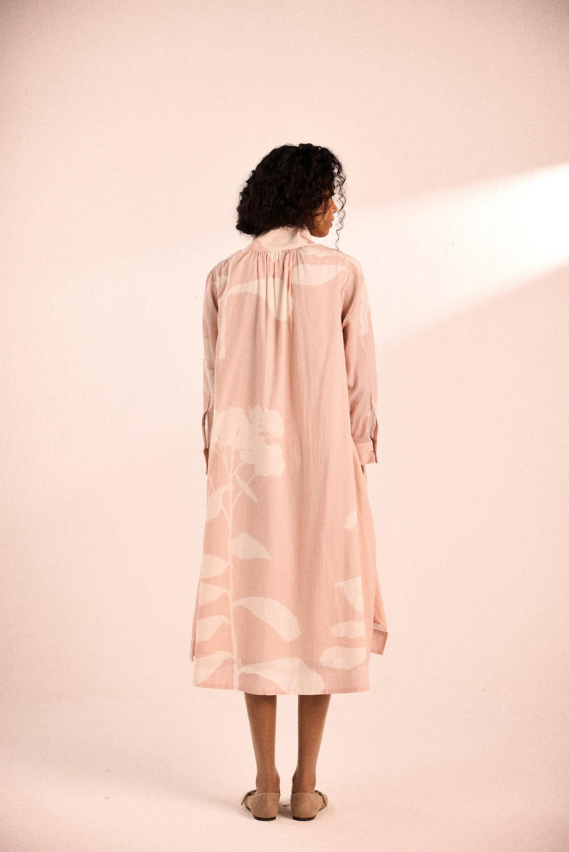 Muted Bloom dress by Khara Kapas in pink for women in Singapore