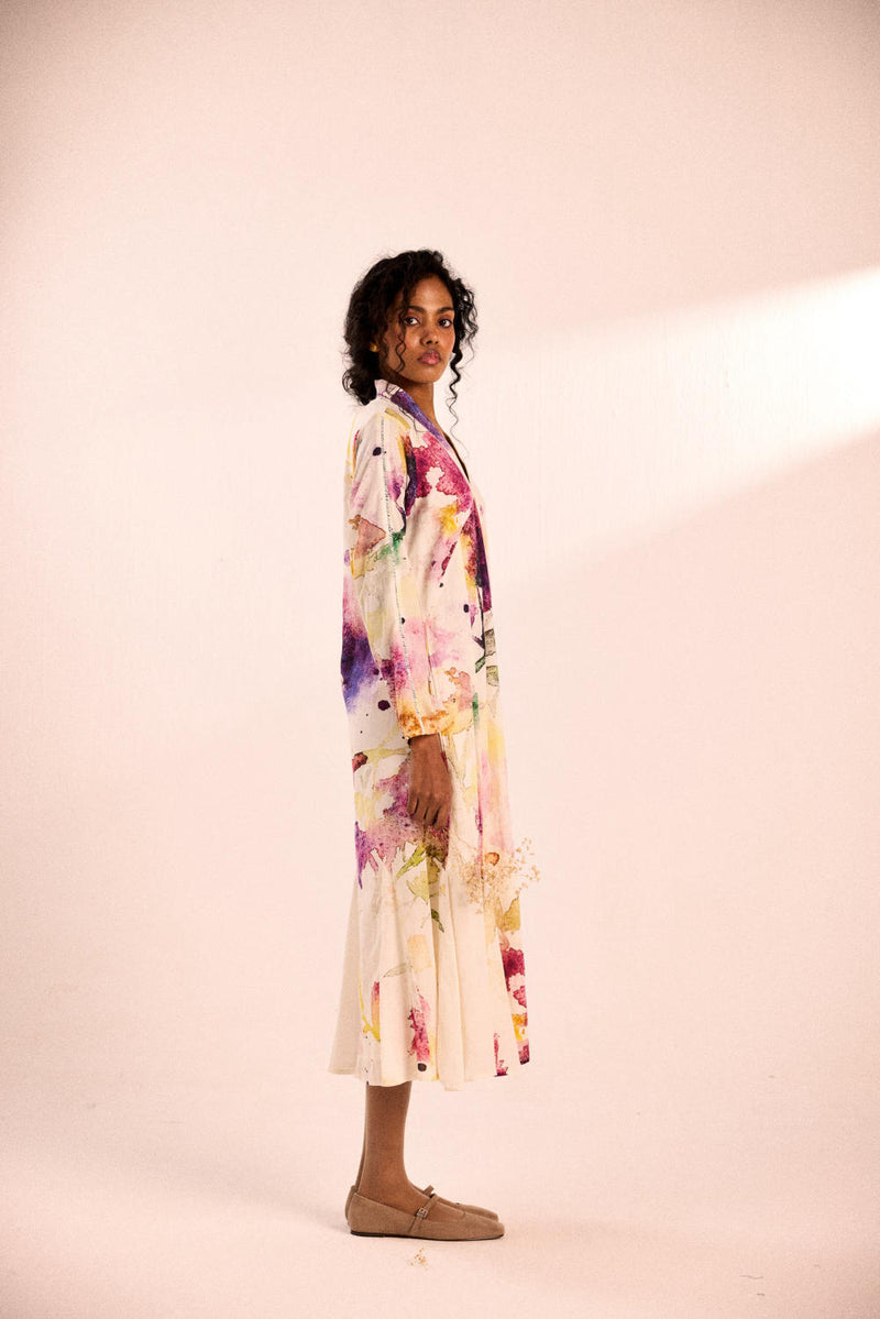 English Garden dress by Khara Kapas in white for women in Singapore