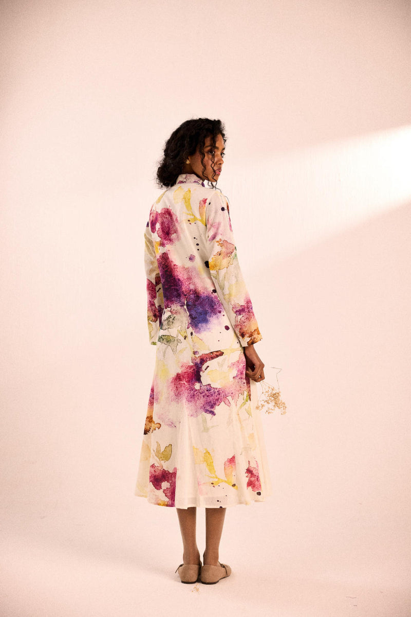 English Garden dress by Khara Kapas in white for women in Singapore