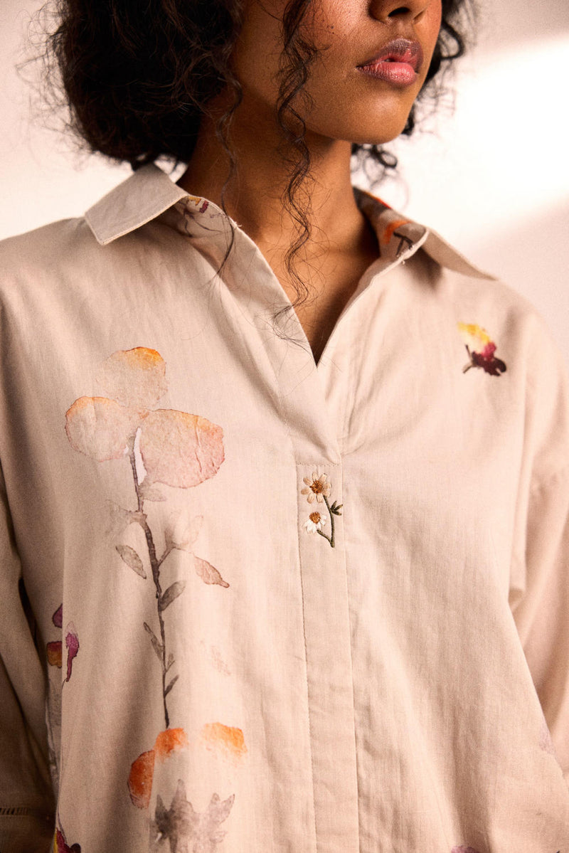 Oat bloom Top by Khara Kapas for women in Singapore