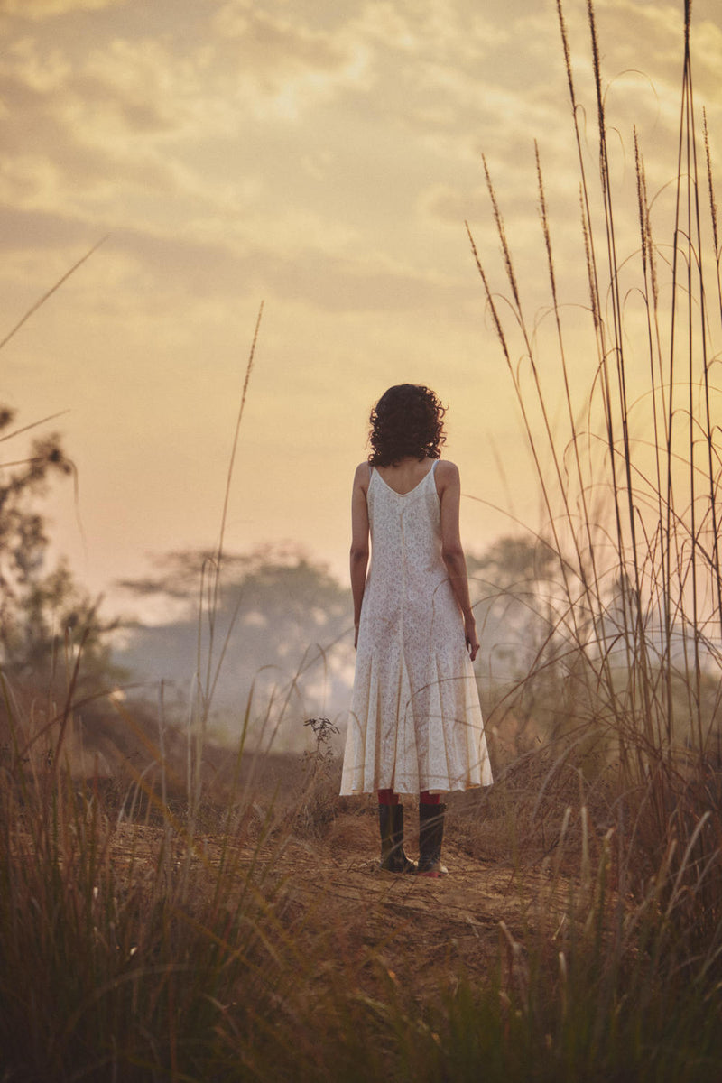 Ivory Breeze dress by Khara Kapas in white for women in Singapore