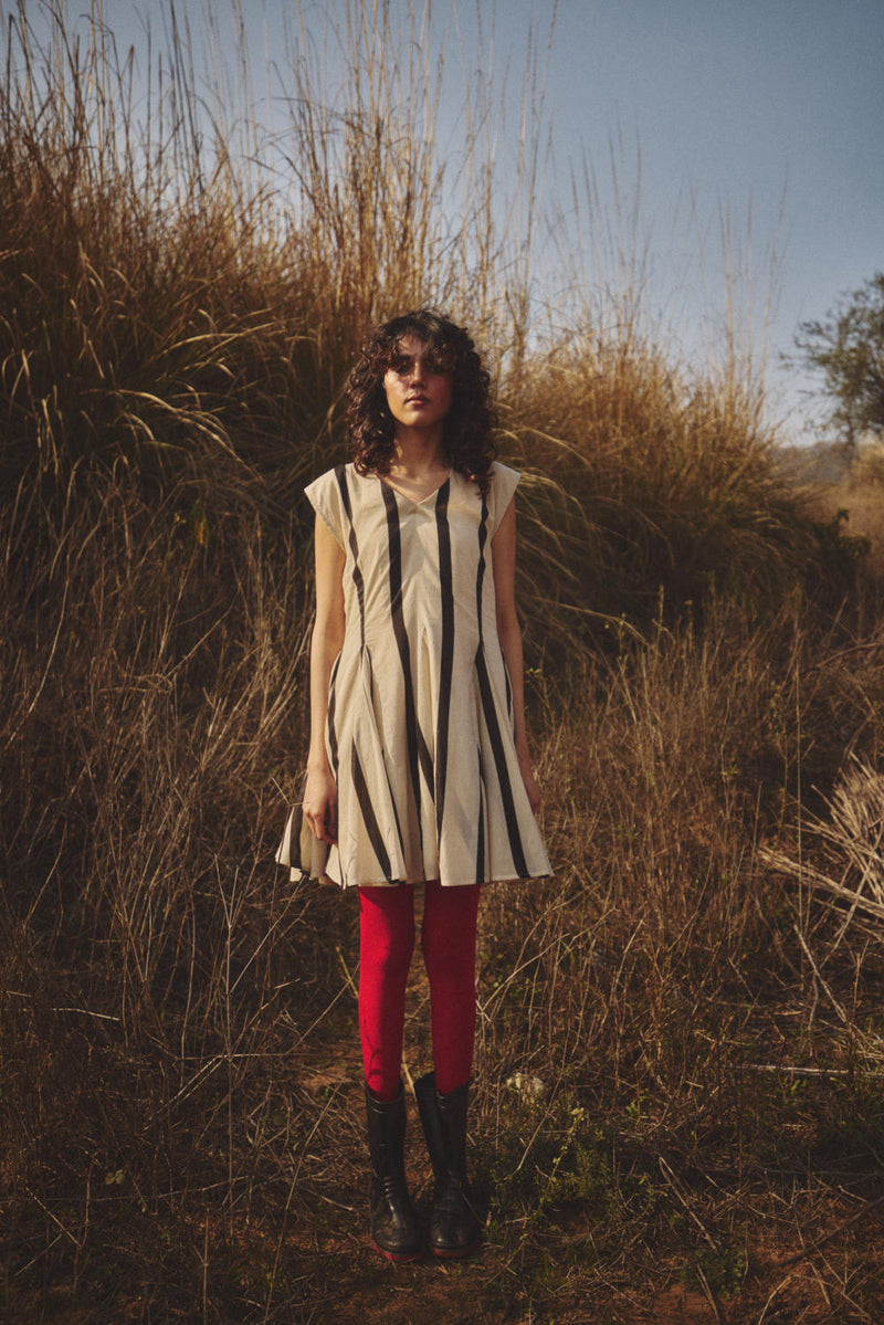 Checkmate Dress by Khara Kapas in black for women in Singapore