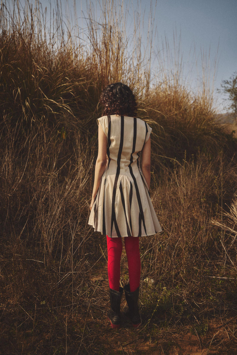 Checkmate Dress by Khara Kapas in black for women in Singapore