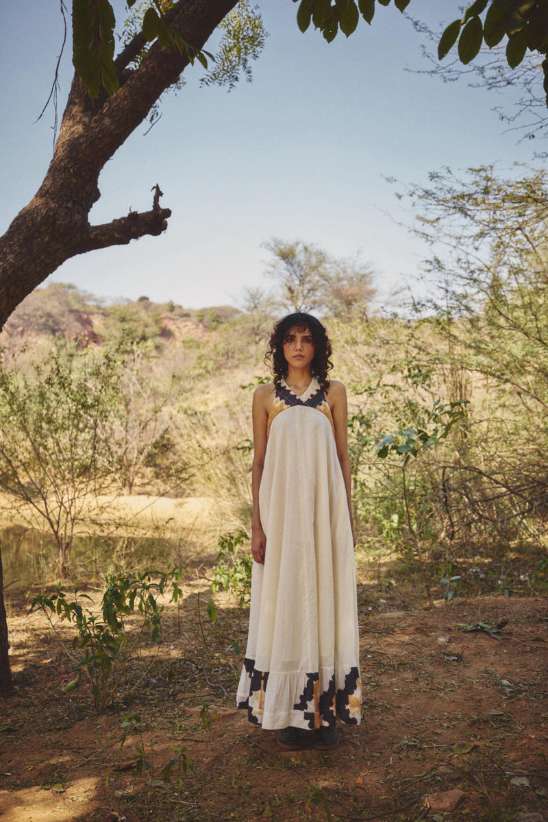 Mist veil gown by Khara Kapas in white for women in Singapore