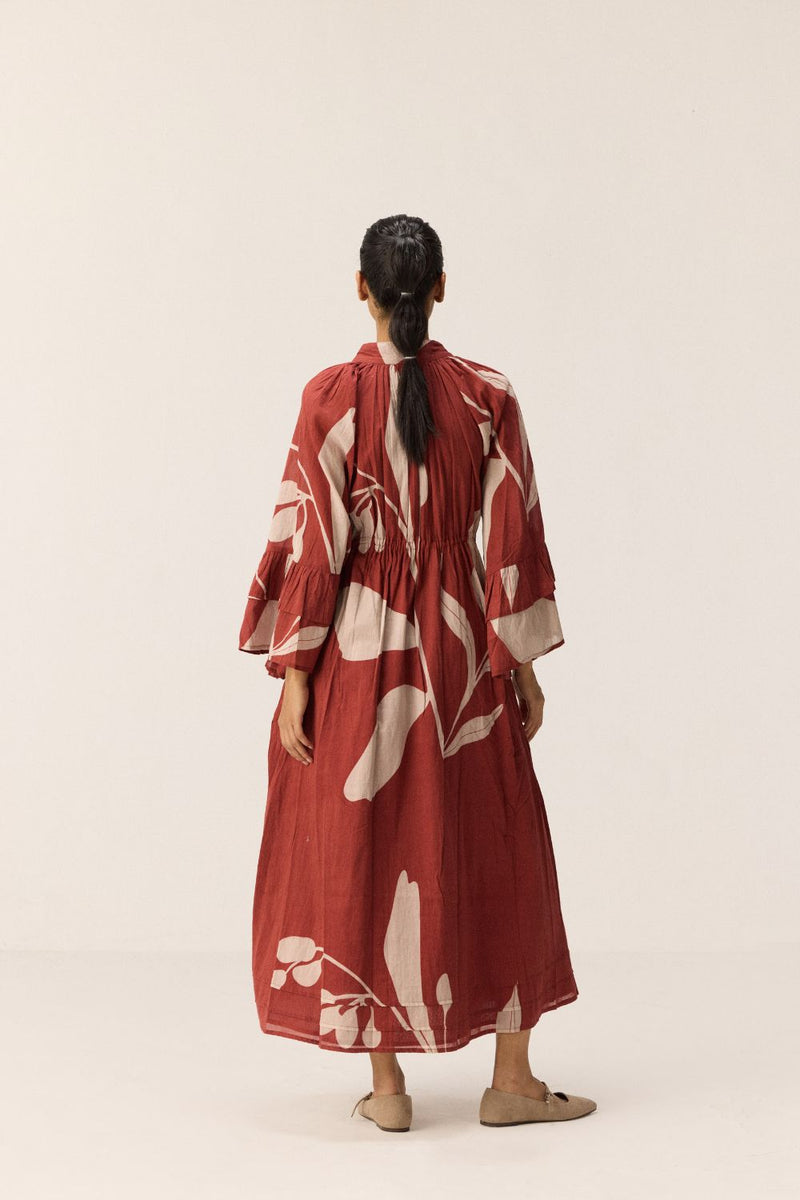 Terracotta Dress mul dress by Khara Kapas in red for women in Singapore