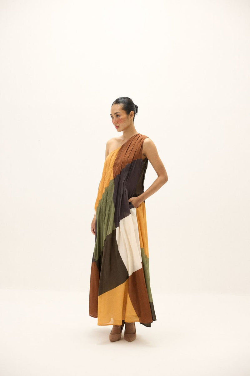 Earthsong Dress mul by Khara Kapas in multi for women in Singapore