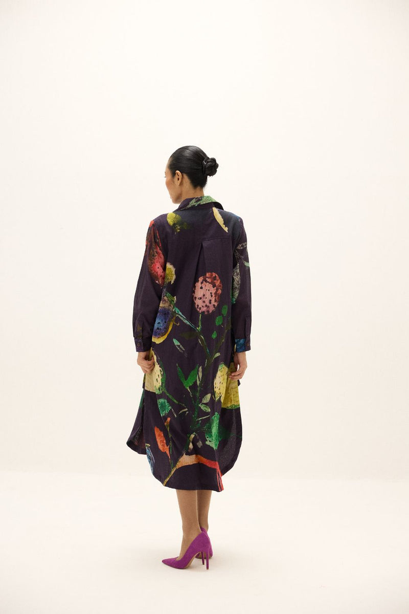 Plateau Shirt Dress mul by Khara Kapas in multi for women in Singapore