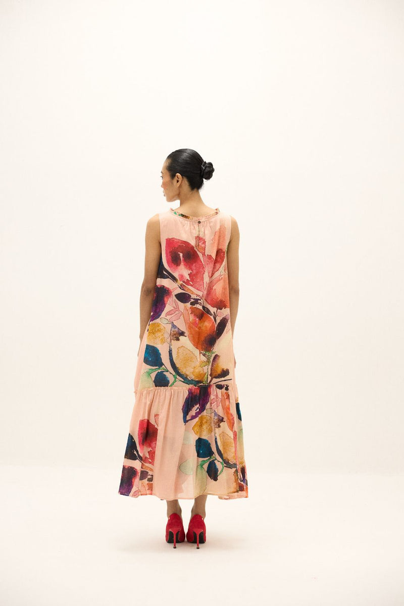 Tea Rose Dress mul by Khara Kapas in multi for women in Singapore