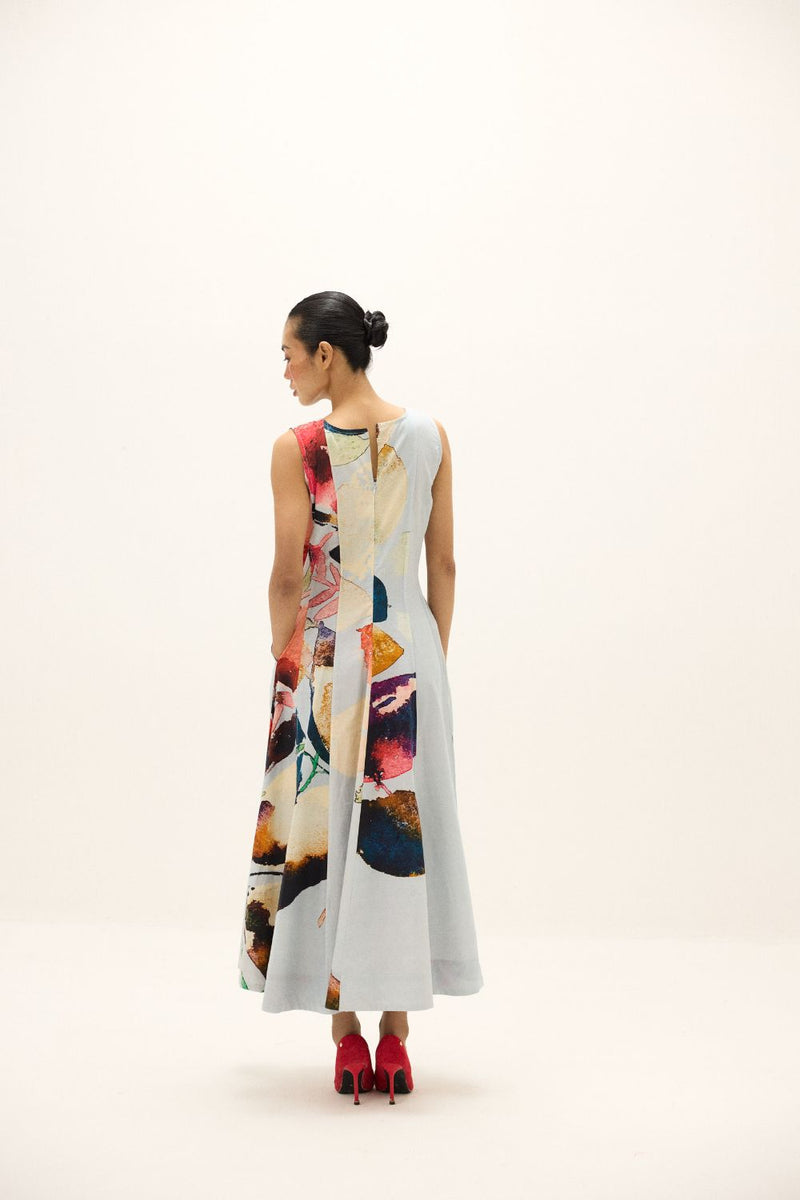 Valley Dress poplin by Khara Kapas in multi for women in Singapore