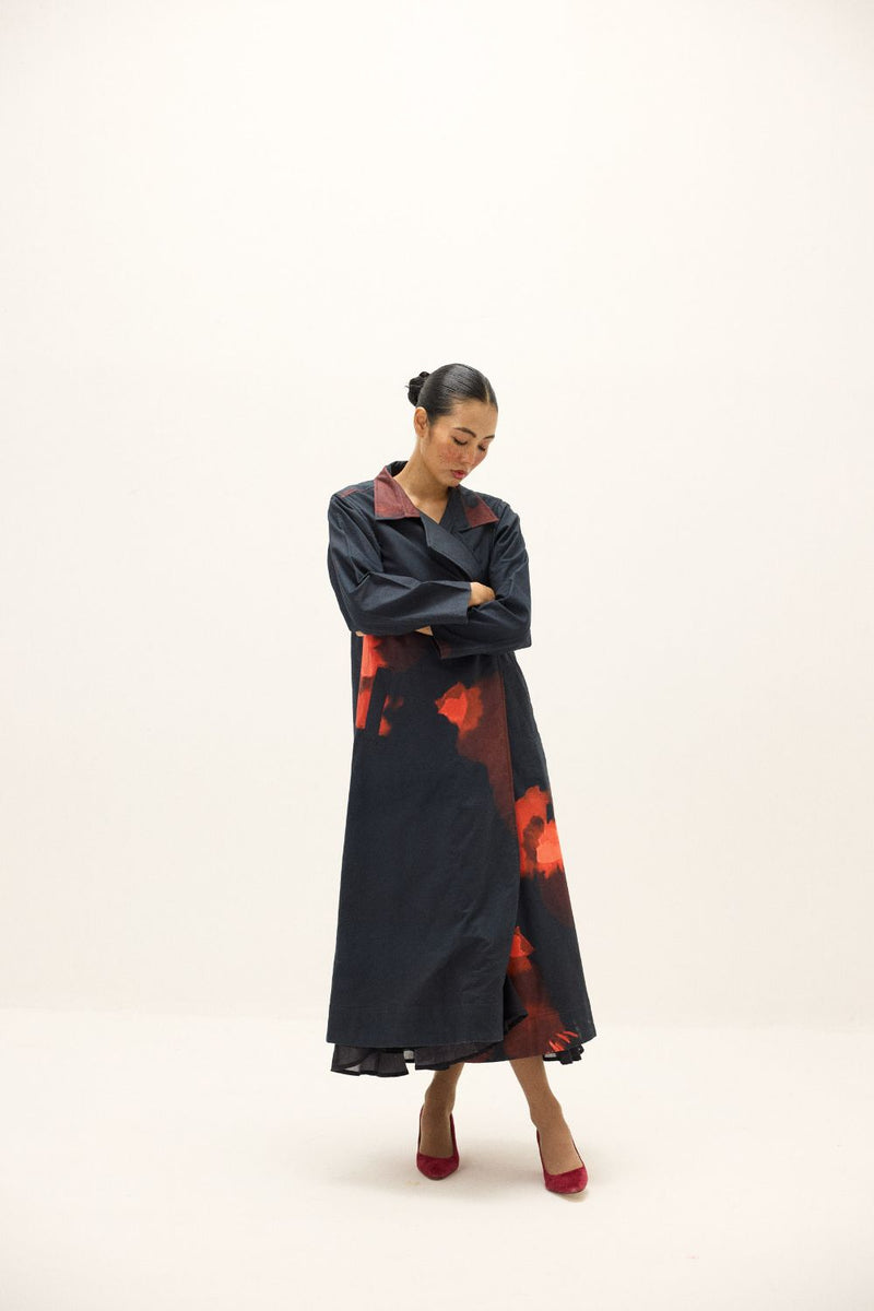 Rouge Trench Coat mul by Khara Kapas in multi for women in Singapore