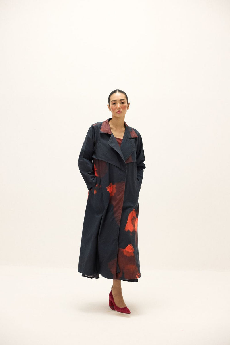 Rouge Trench Coat mul by Khara Kapas in multi for women in Singapore