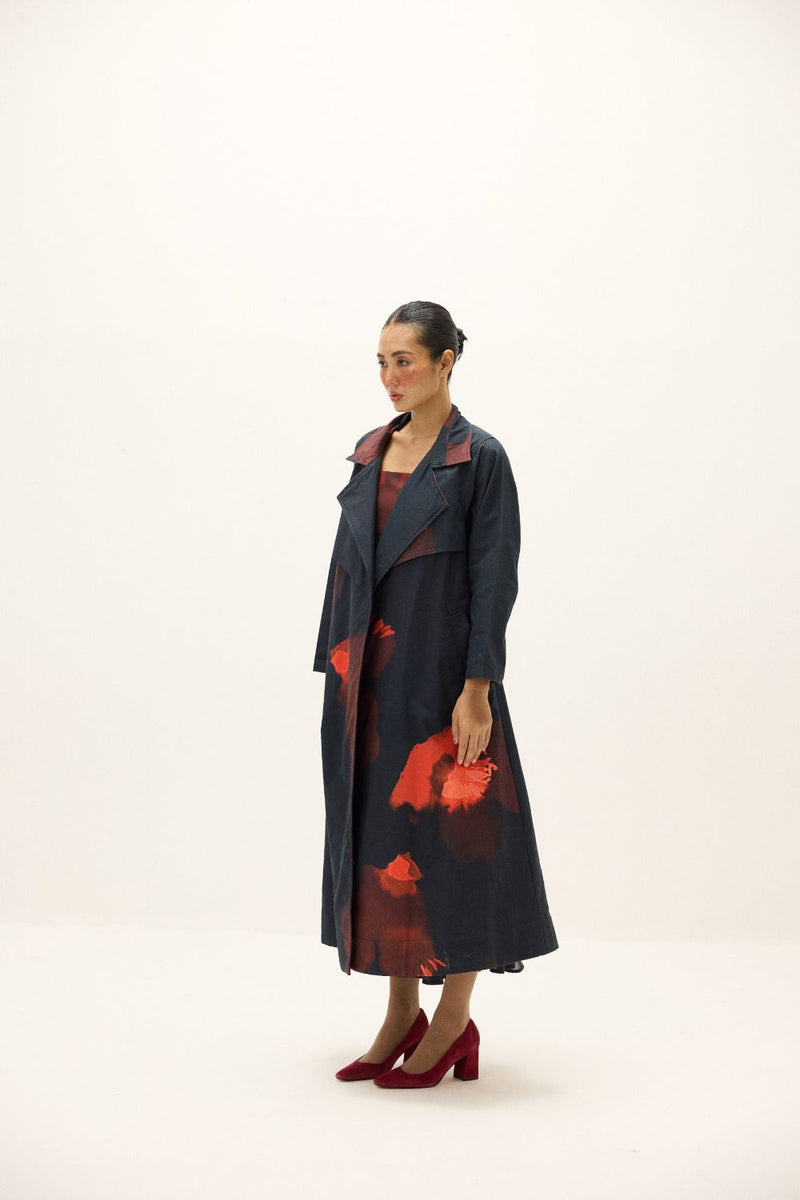 Rouge Trench Coat mul by Khara Kapas in multi for women in Singapore