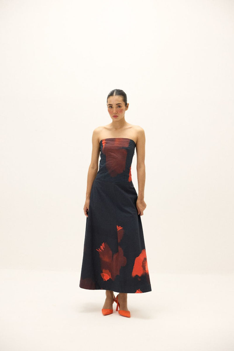 Nubra Dress mul by Khara Kapas in multi for women in Singapore