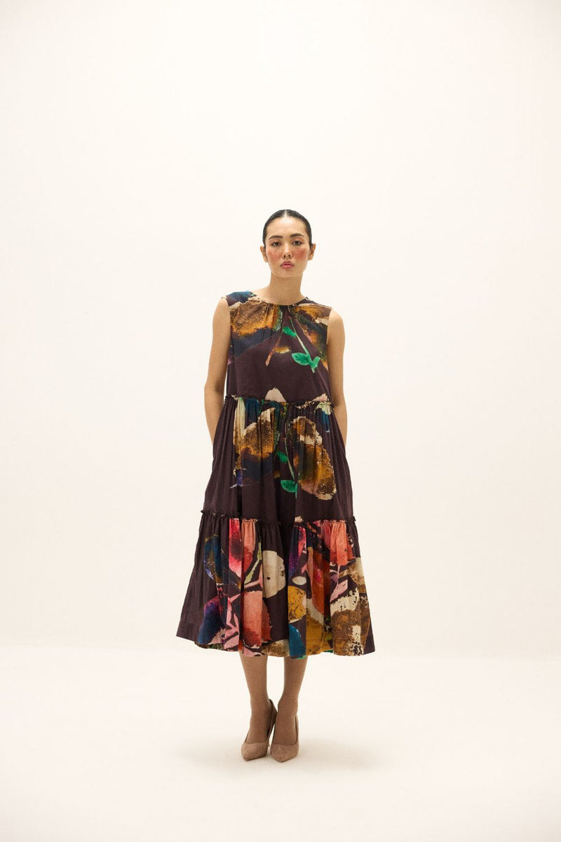 Pinecone Dress mul by Khara Kapas in multi for women in Singapore