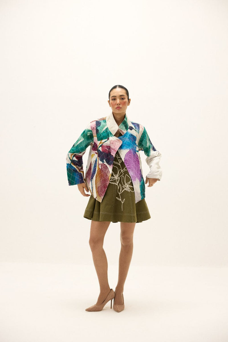 Pangong Jacket mul by Khara Kapas in multi for women in Singapore