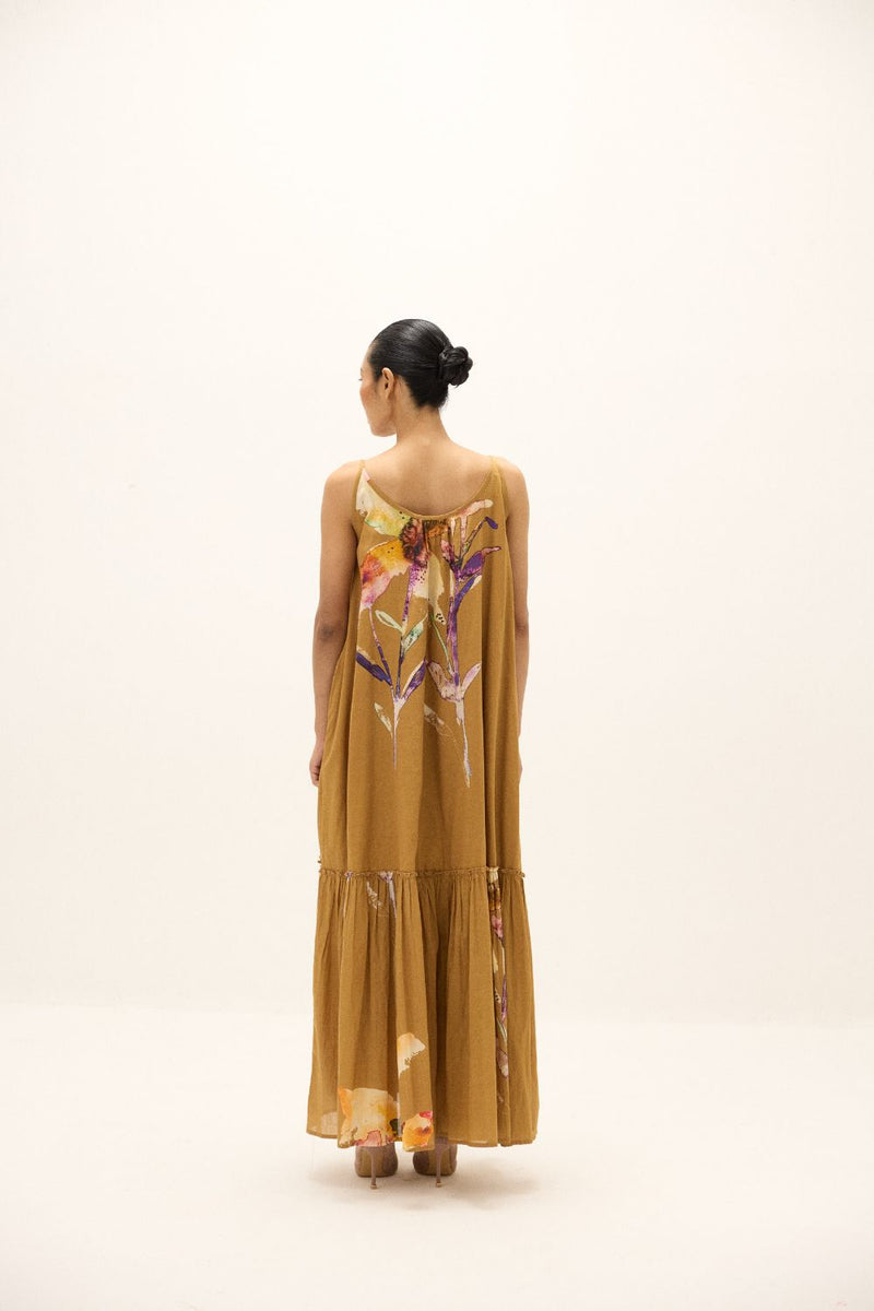 Penne Dress mul by Khara Kapas in yellow for women in Singapore