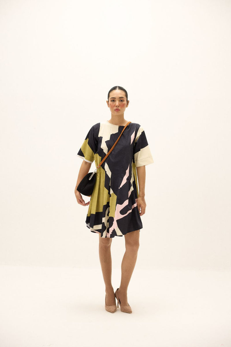 Faylen Dress poplin by Khara Kapas in multi for women in Singapore