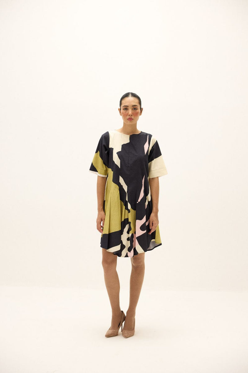 Faylen Dress poplin by Khara Kapas in multi for women in Singapore