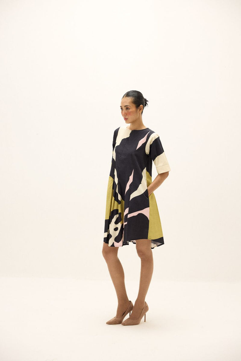 Faylen Dress poplin by Khara Kapas in multi for women in Singapore