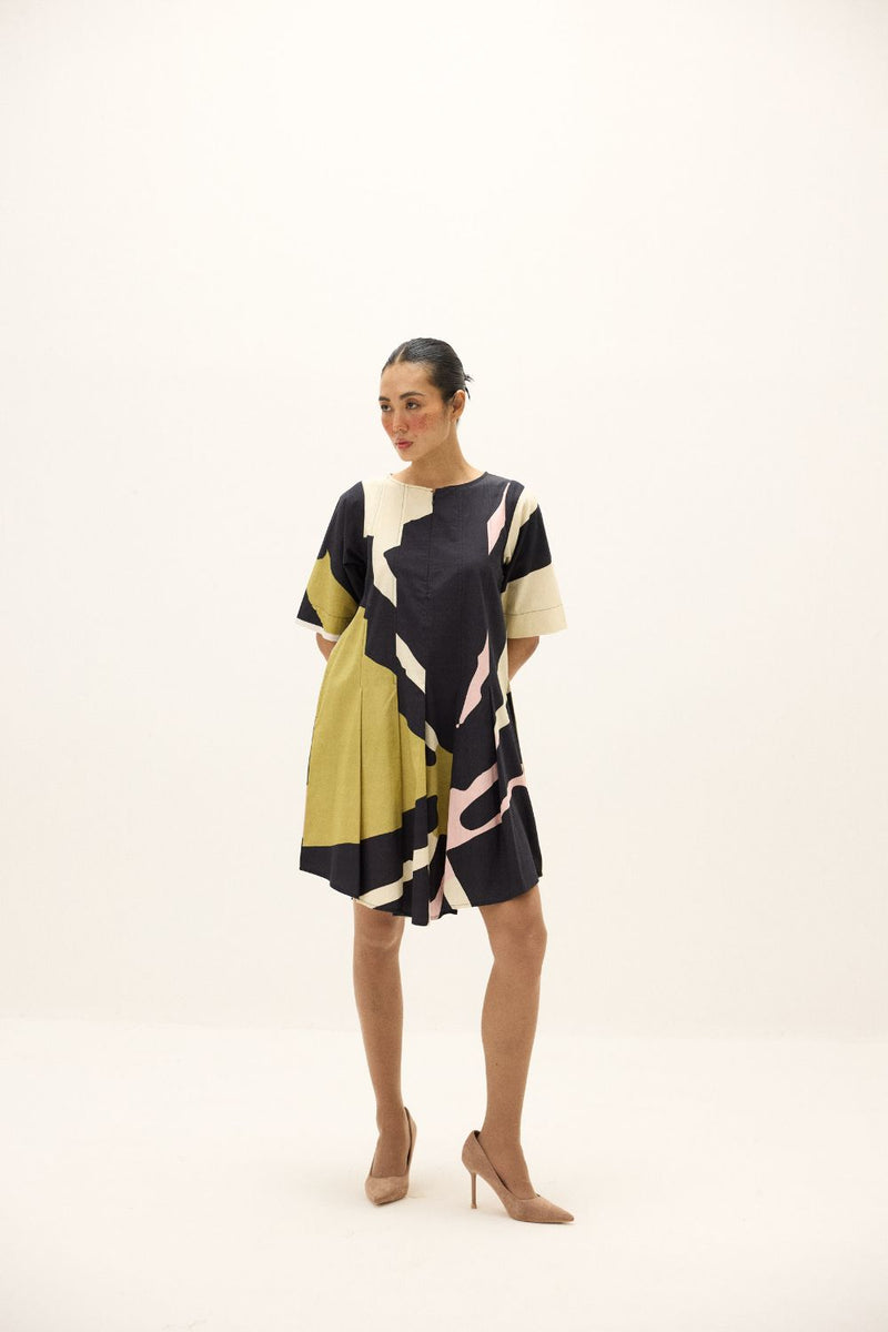Faylen Dress poplin by Khara Kapas in multi for women in Singapore