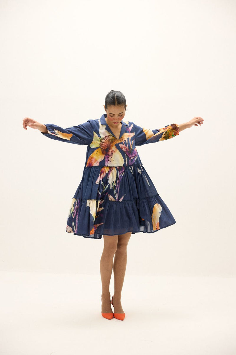 Serene Dress mul by Khara Kapas in multi for women in Singapore