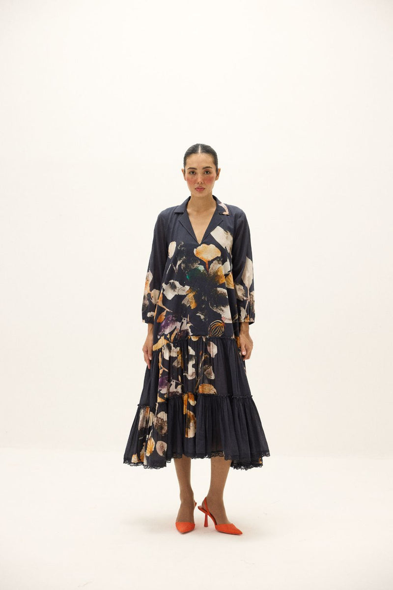 Maria Dress mul by Khara Kapas in black for women in Singapore
