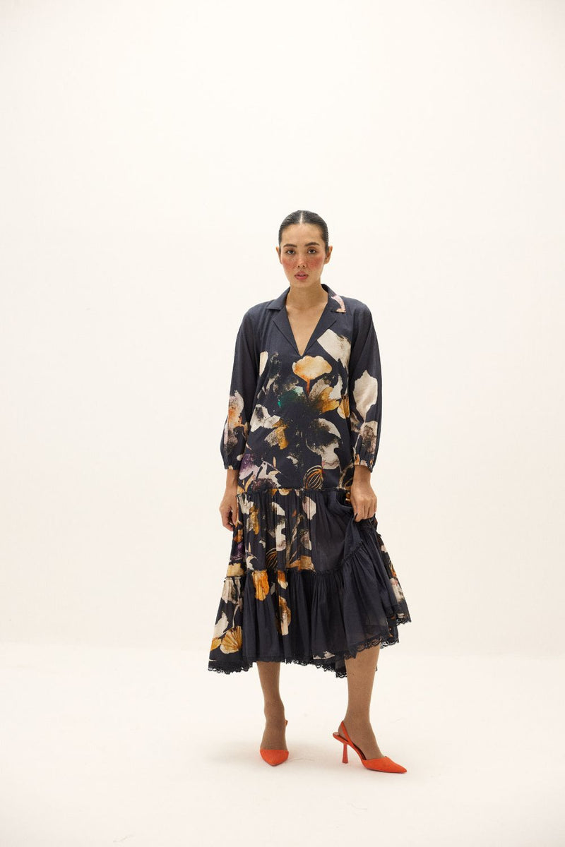 Maria Dress mul by Khara Kapas in black for women in Singapore