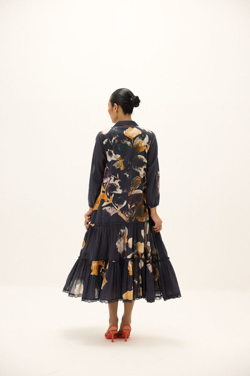 Maria Dress mul by Khara Kapas in black for women in Singapore