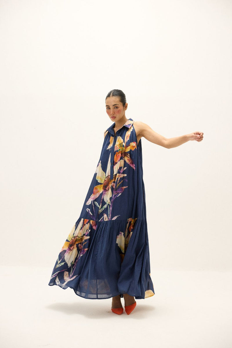 Dania Dress mul by Khara Kapas in multi for women in Singapore