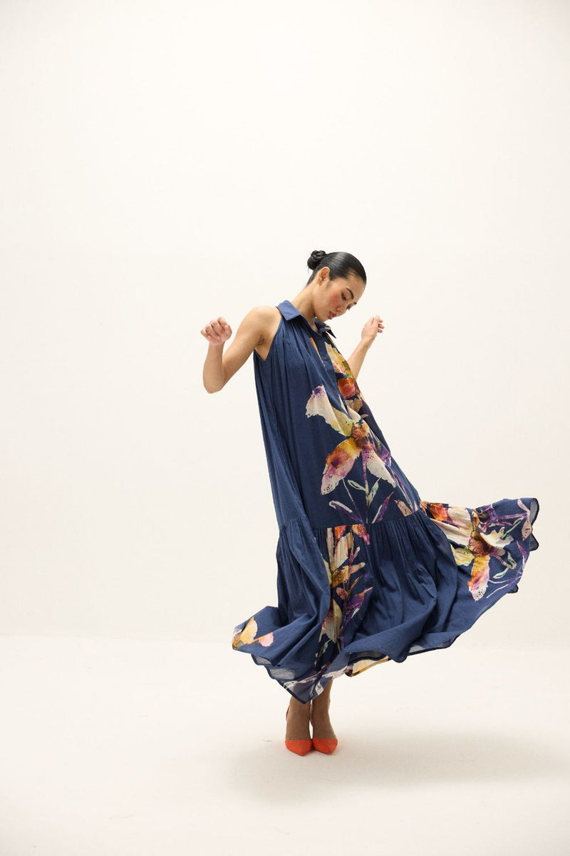 Dania Dress mul by Khara Kapas in multi for women in Singapore