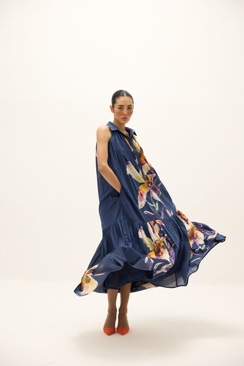 Dania Dress mul by Khara Kapas in multi for women in Singapore