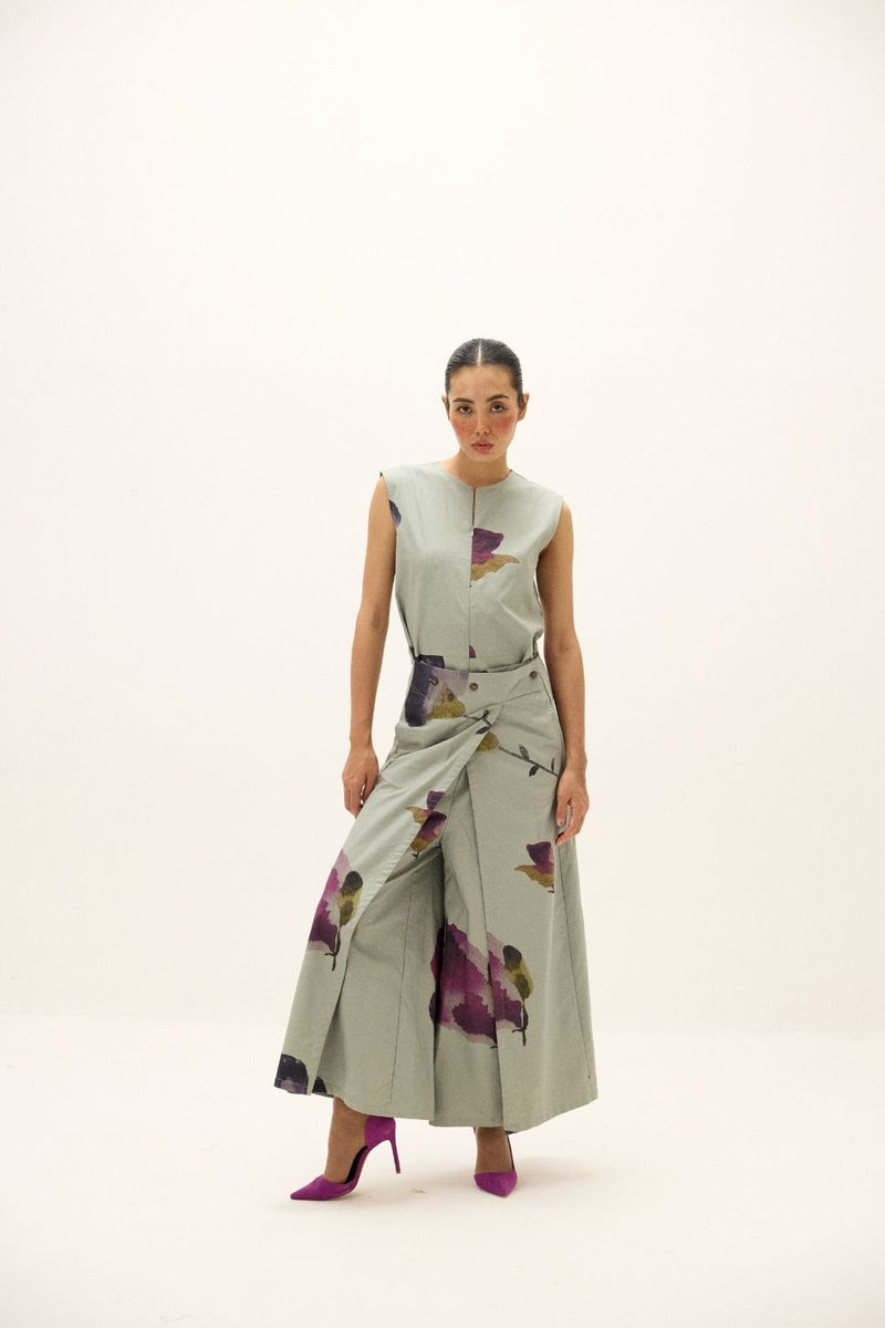 Riverbend Jumpsuit oxford by Khara Kapas in blue for women in Singapore