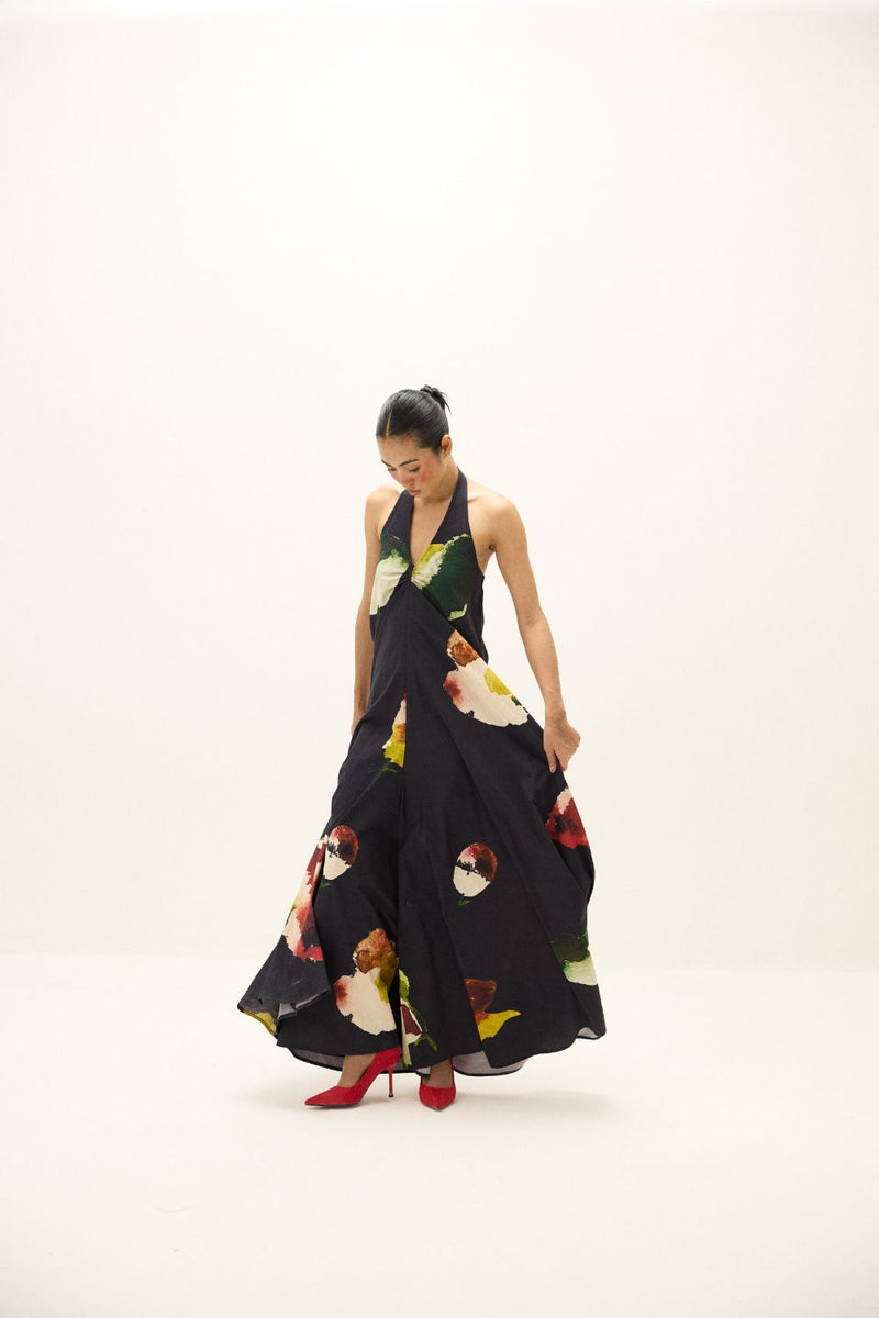 Petalfall Jumpsuit poplin by Khara Kapas in multi for women in Singapore