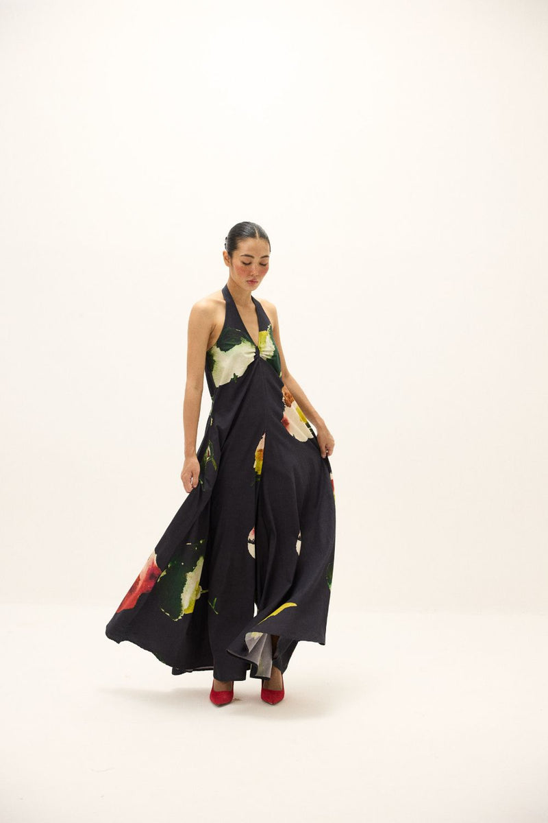 Petalfall Jumpsuit poplin by Khara Kapas in multi for women in Singapore