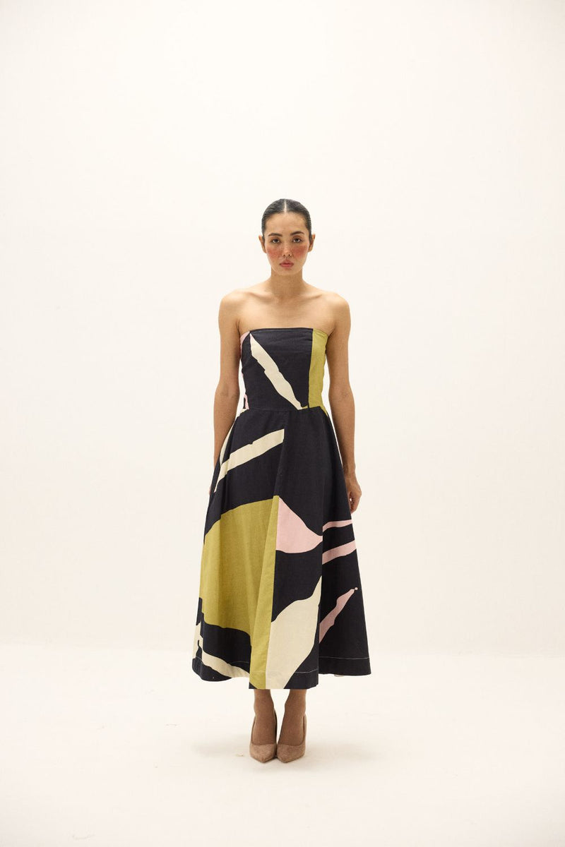 Prism Dress poplin by Khara Kapas in multi for women in Singapore