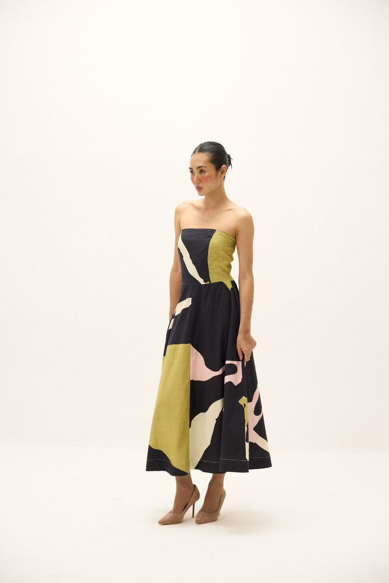 Prism Dress poplin by Khara Kapas in multi for women in Singapore