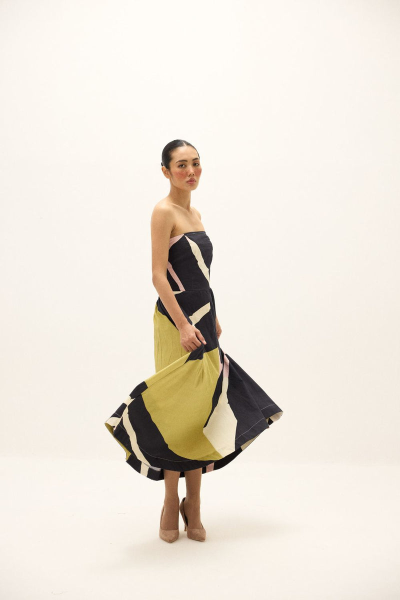 Prism Dress poplin by Khara Kapas in multi for women in Singapore