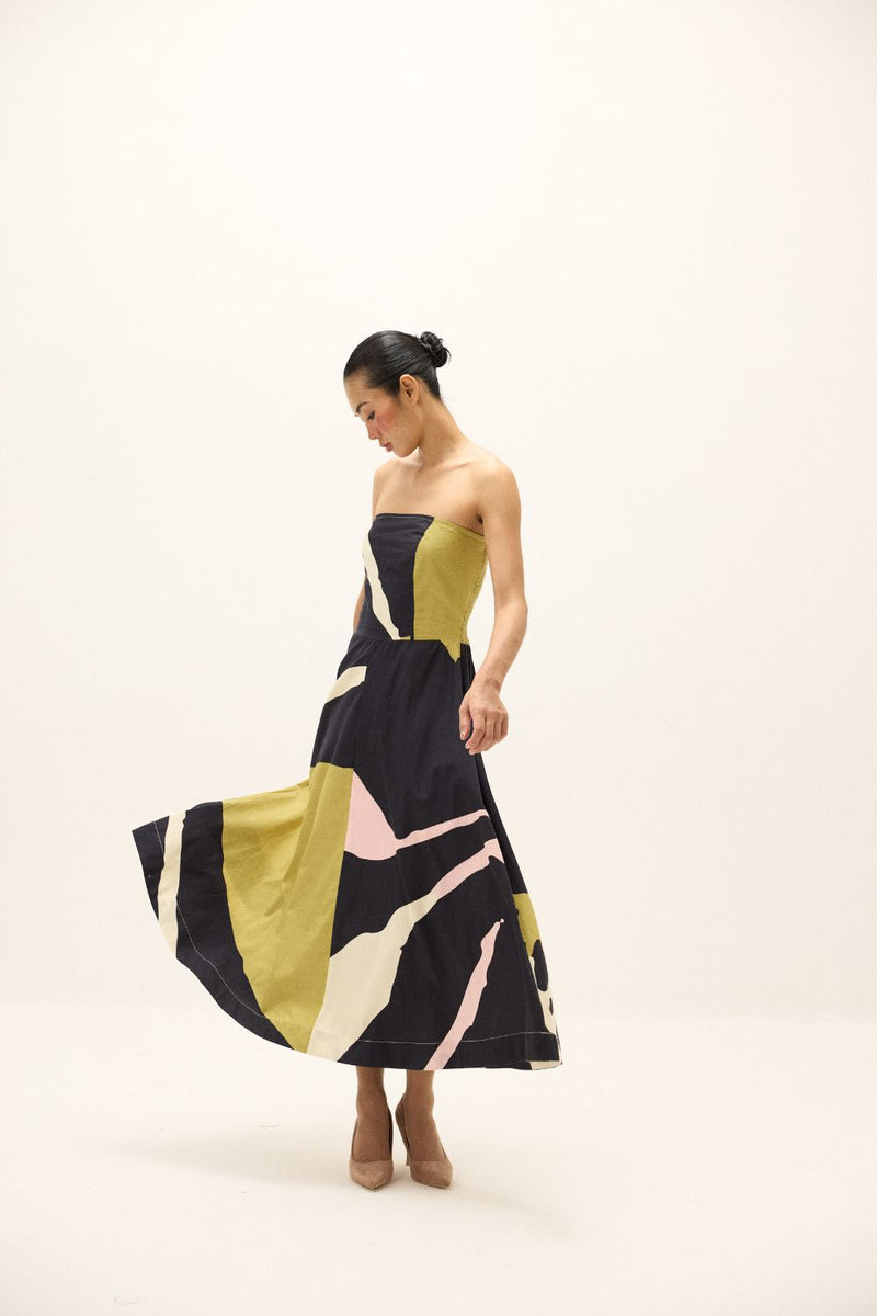 Prism Dress poplin by Khara Kapas in multi for women in Singapore