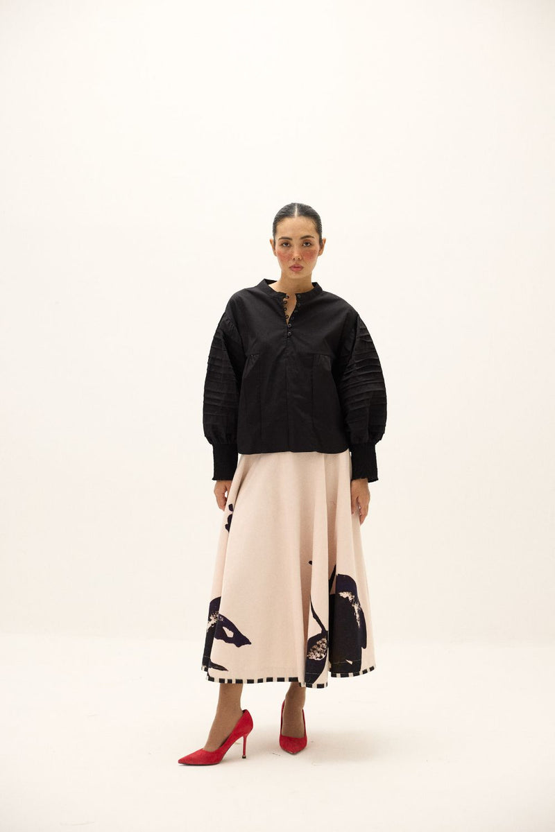 Alum Stone Skirt mul by Khara Kapas in multi for women in Singapore
