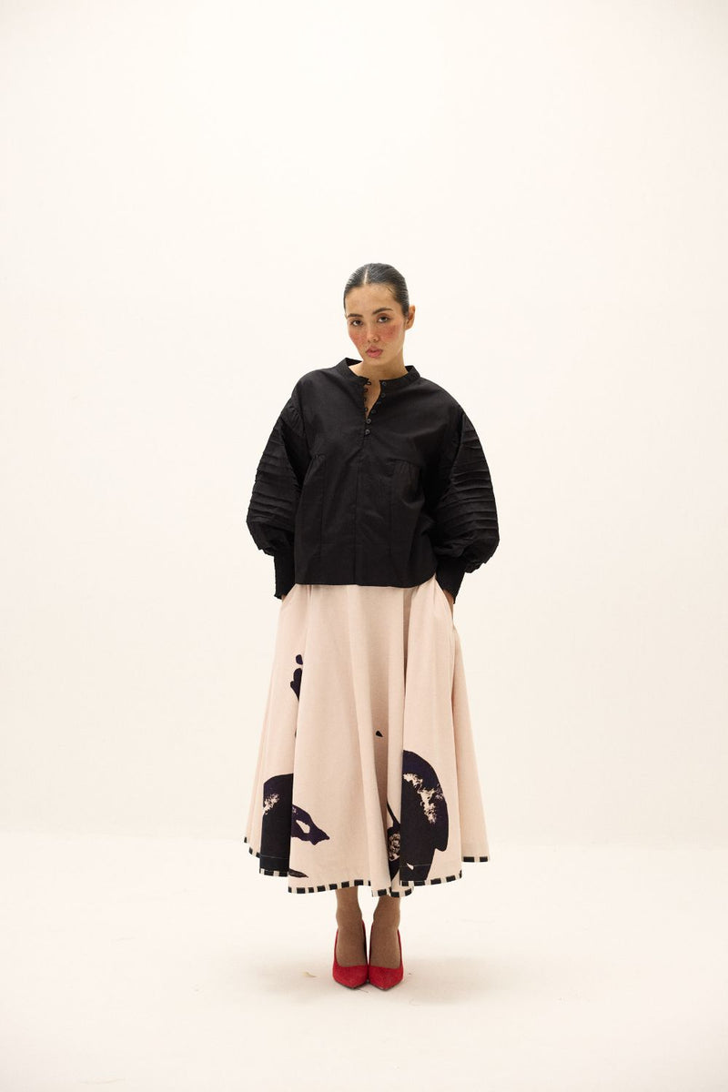 Alum Stone Skirt mul by Khara Kapas in multi for women in Singapore